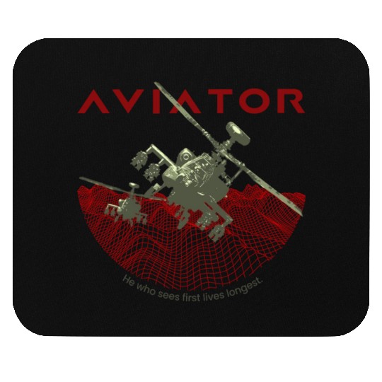 Aviator Apache Helicopter Mouse Pads