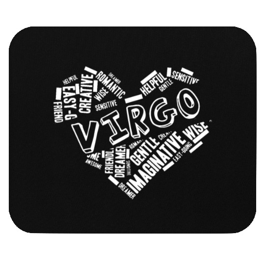 Virgo Heart Word Cloud Doodle Astrology Zodiac Sta Mouse Pads