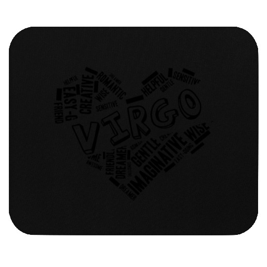Virgo Heart Word Cloud Doodle Astrology Zodiac Sta Mouse Pads