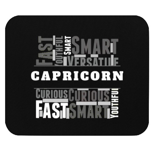 Capricorn Zodiac Star Sign Word Cloud Square Monoc Mouse Pads