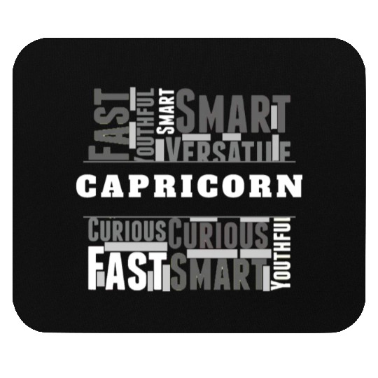 Capricorn Zodiac Star Sign Word Cloud Square Monoc Mouse Pads
