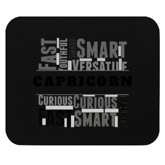 Capricorn Zodiac Star Sign Word Cloud Square Monoc Mouse Pads