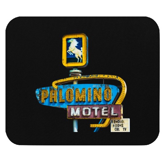 Route 66 Neon Palomino Motel Tucumcari, New Mexico Mouse Pads