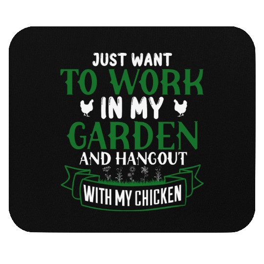 Amateur Gardener In The Garden, Fruit And Mouse Pads