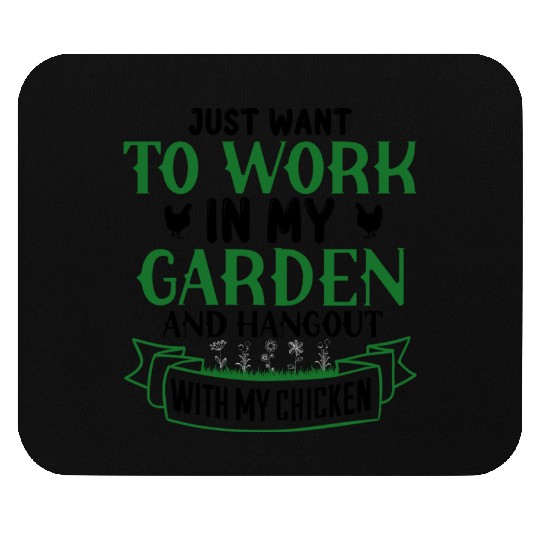 Amateur Gardener In The Garden, Fruit And Mouse Pads