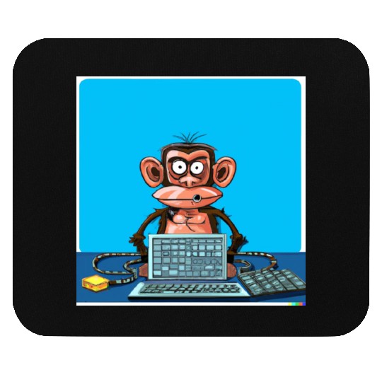 programmer monkey Mouse Pads