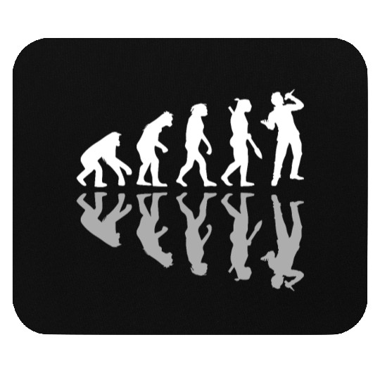 Human Evolution Singer Singing Music Lover Mouse Pads