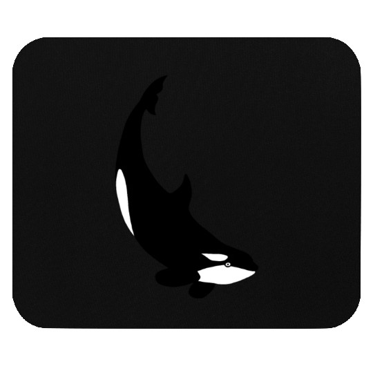 Orca diving Mouse Pads