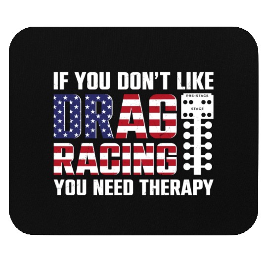 Drag Racing Race Car Flag Vintage Mouse Pads