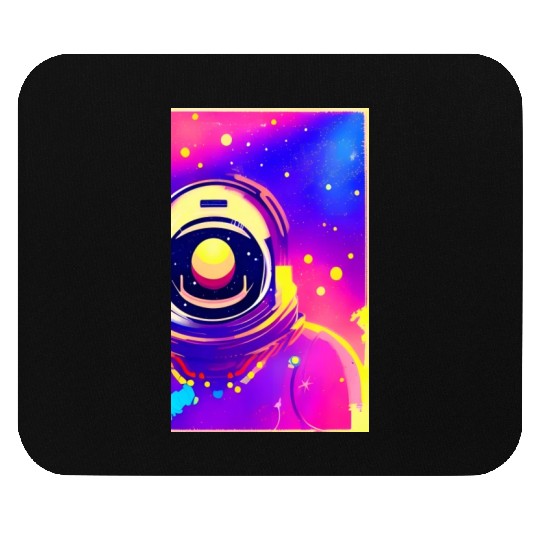 Astronaut neon colors Mouse Pads