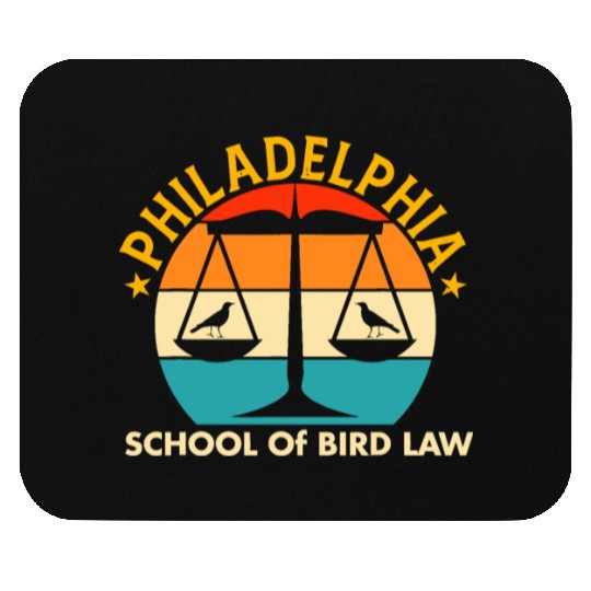 Vintage Retro Sunset Philadelphia School of Bird L Mouse Pads