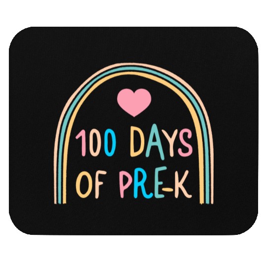 School Mouse Pads, 100 Days Of Pre-K Rainbow Heart Mouse Pads