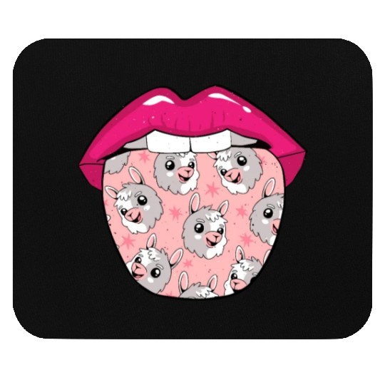 Llama Tongue Mouse Pads