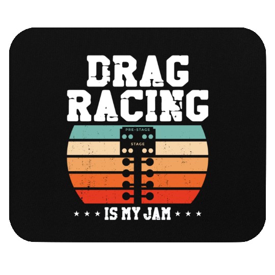 Drag Racing Race Car Girl Retro Mouse Pads