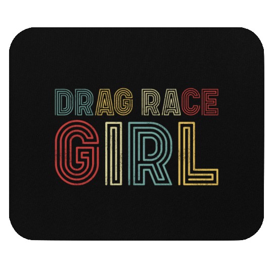 Drag Racing Race Car Girl Retro Mouse Pads