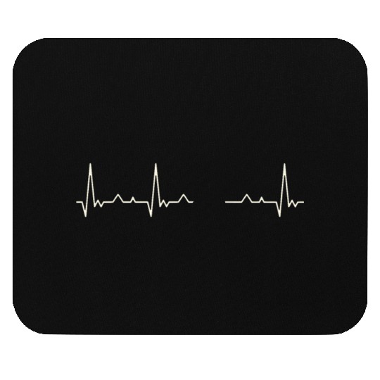 Triceratops Dinosaur Skeleton. Heart. Love. EKG. Mouse Pads