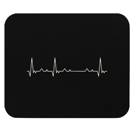 Nebraska State USA. Heart. Love. EKG. Pulse. Beat. Mouse Pads