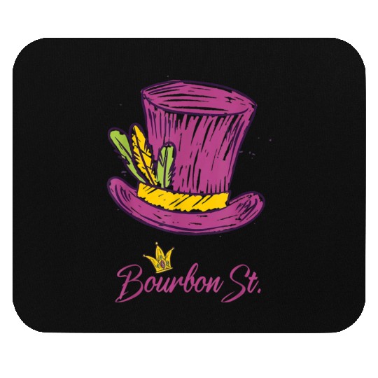 Bourbon Street Mardi Gras New Orleans French Quart Mouse Pads