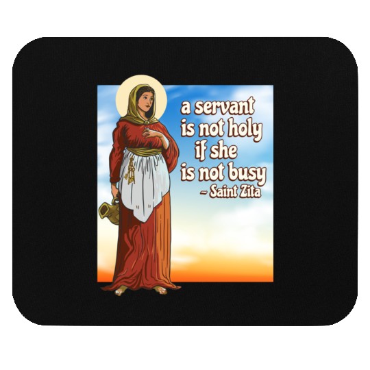 Saint Zita Catholic Patron Maids Waiter Homemakers Mouse Pads