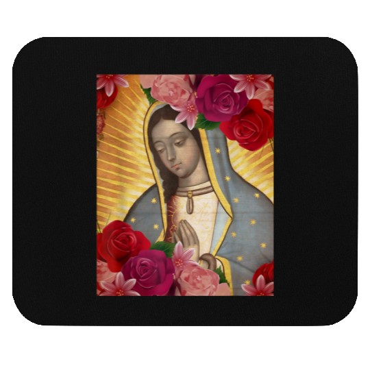 Our Lady of Guadalupe Rose Mexican Catholic Juan D Mouse Pads