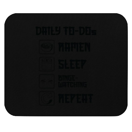 Movie Fan Daily Binge Watcher Ramen Lover Mouse Pads