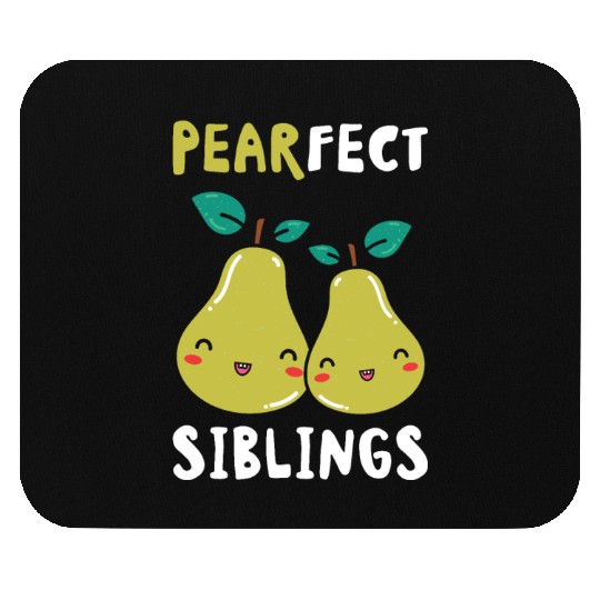 Siblings Pear Fruit Big Brother Sister Goals Mouse Pads