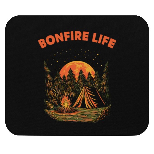 Bonfire Life Camping Wildlife Camper Outdoor Natur Mouse Pads