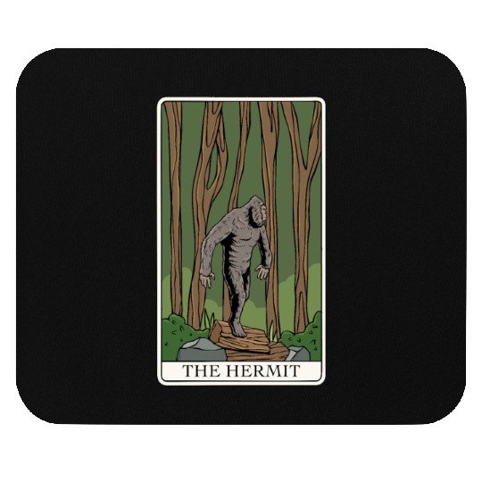 Bigfoot Tarot Card "The Hermit" for a Tarot Reader Mouse Pads