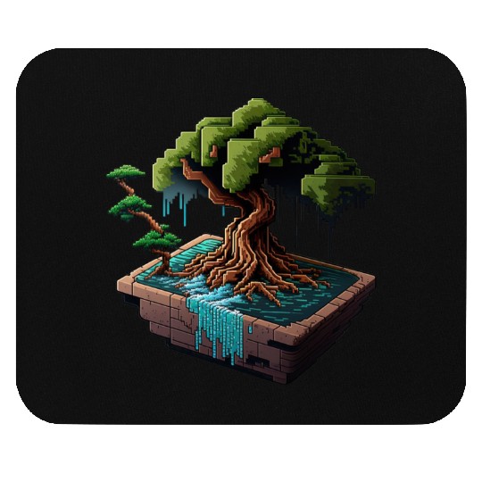 8 Bit Bonsai Tree Mouse Pads