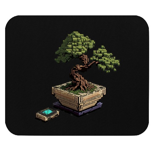 8 Bit Bonsai Tree Mouse Pads
