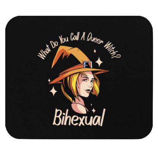 Bihexual Funny Bisexual Queer Witch LGBT Wicca Mouse Pads