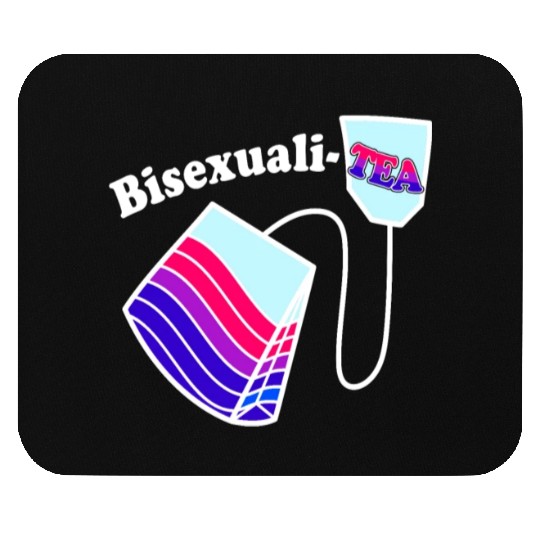 Bisexualitea Funny Bisexual Tea Bag Bi Pride Color Mouse Pads