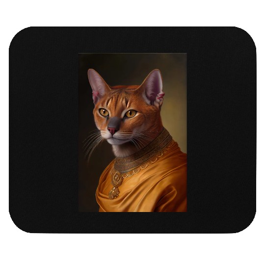 Chausie King Cat Breed Portrait Royal Renaissance Mouse Pads