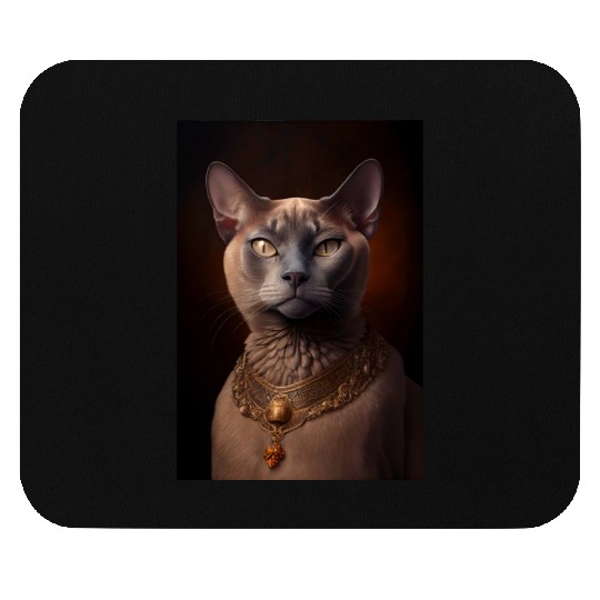 Burmese Cat Breed Portrait Royal Renaissance Anima Mouse Pads