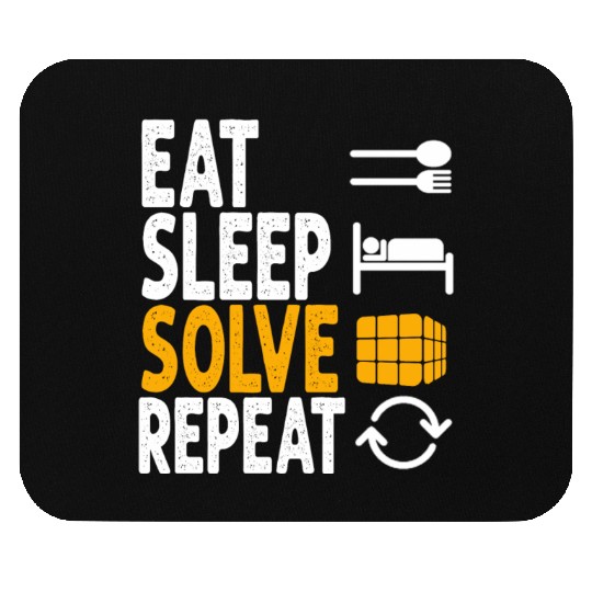 Eat Sleep Solve Repeat Math Speed Cubing Genie Mouse Pads