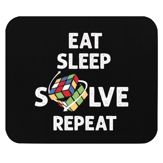 Eat Sleep Solve Repeat Math Speed Cubing Genie Mouse Pads