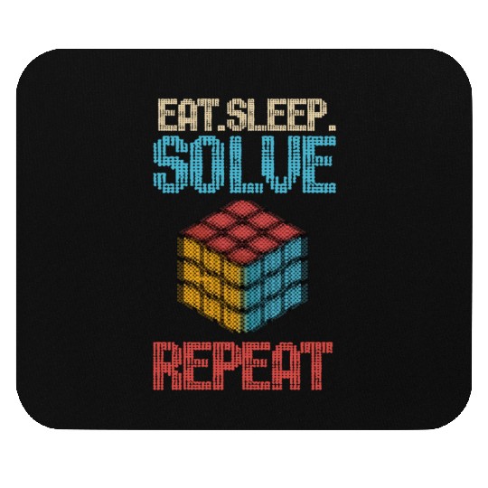 Eat Sleep Solve Repeat Math Speed Cubing Genie Mouse Pads