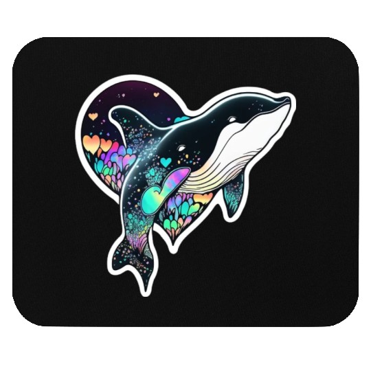 Orca Is My Valentine, Love Hearts Orca Valentines Mouse Pads