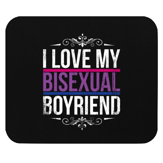 I Love My Bisexual Boyfriend Bi Pride Mouse Pads
