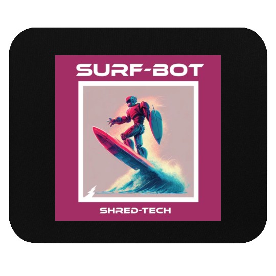 Duotone Robot Surfer Mouse Pads