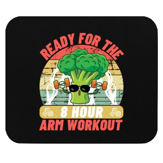 8 hour arm workout brokkoli Mouse Pads