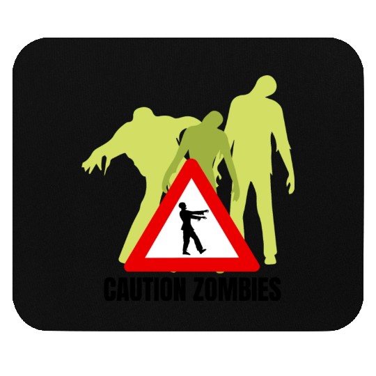 Caution Zombies Design Mouse Pads