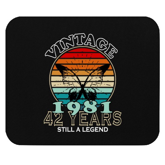 Retro Birthday Year Vintage 1981 Mouse Pads
