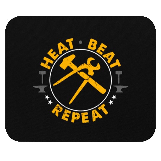 Forging Heat Beat Repeat Iron Worker Blacksmiths Mouse Pads
