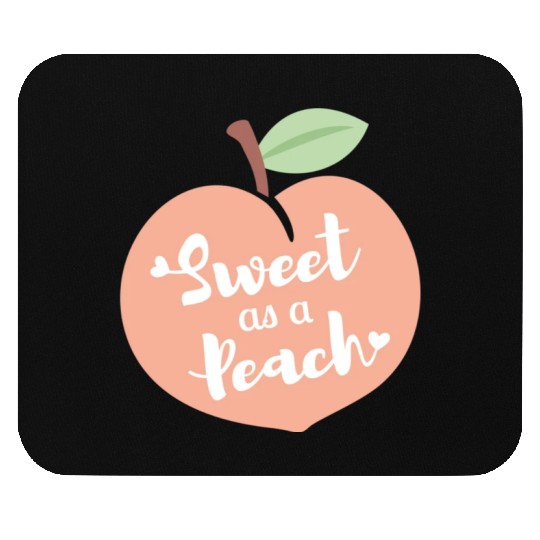 Sweet As A Peach Typography and Hearts Mouse Pads