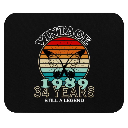 Retro Birthday Year Vintage 1989 Mouse Pads
