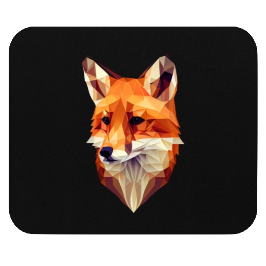 Fox Polygon Wild Animal Lover Wildlife Zookeeper Mouse Pads