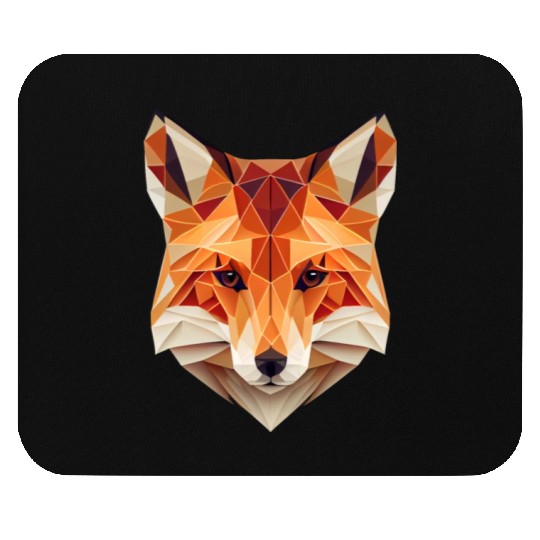 Fox Polygon Wild Animal Lover Wildlife Zookeeper Mouse Pads