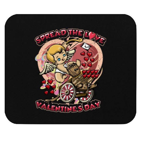 Spread The Love Cupid Arrow Heart Mouse Pads