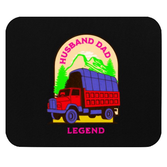 husband dad trucker legend Mouse Pads